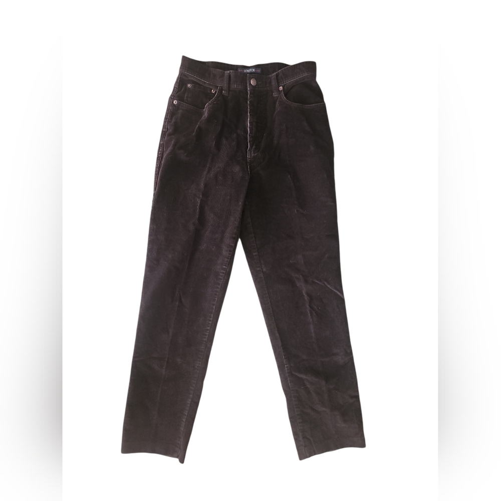 Bill Blass VTG 90s Dark Brown High Rise Women Corduroy Jeans Pants 6